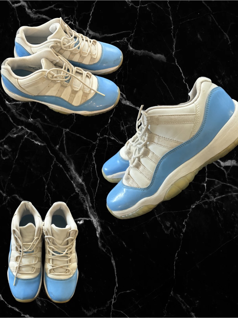 Jordan 11 Low Kids Sneakers - White & Light Blue